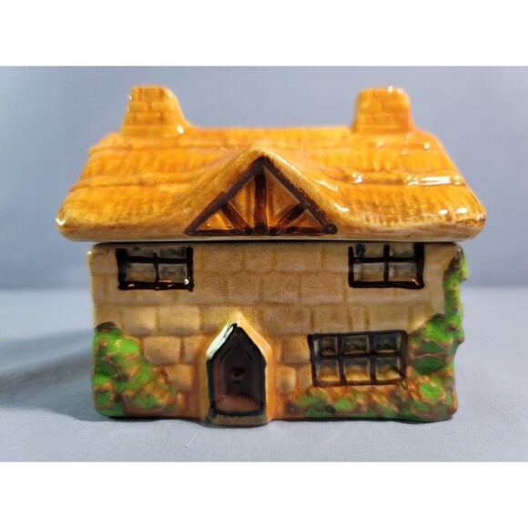 Cottage Butter Dish Beswick Pottery Pot Jam Preserve Marmalade VTG Hand Painted - Picture 1 of 8